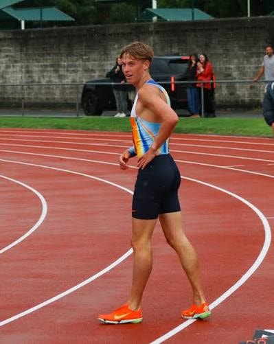 Sam Ruthe on the track after a race